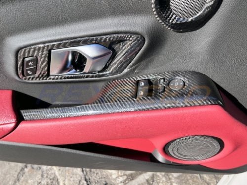 Rexpeed 2020+ Supra GR Dry Carbon Window Switch Panel Cover | 2pcs Matte | TS61M - JDMuscleTrim KitsTS61M