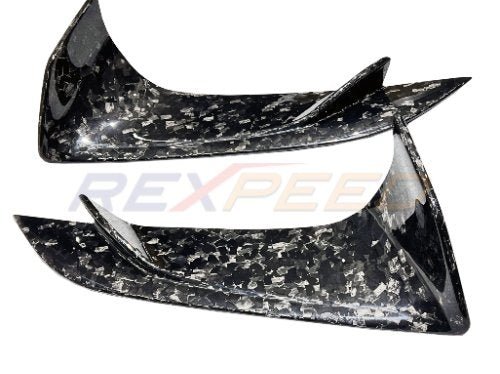 Rexpeed 2020+ Supra GR Forged Carbon Lower Front Bumper Covers | Gloss | TS82FC - JDMuscleBumper CoversTS82FC