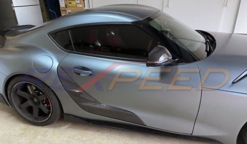 Rexpeed 2020+ Supra V1 Carbon Fiber Side Door Garnish | Matte | TS08M - JDMuscleExterior GarnishesREXTS08M