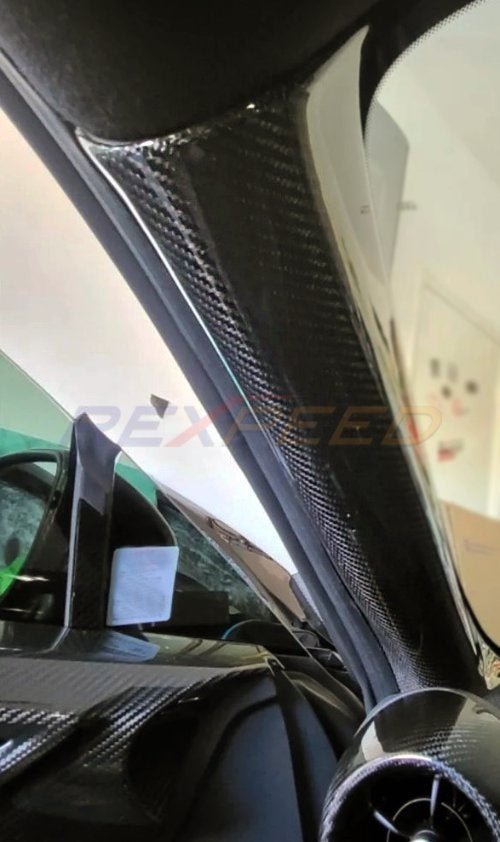 Rexpeed 2022+ GR86 / BRZ Carbon Fiber Interior A - Pillar Covers | FR94 - JDMuscleTrim KitsFR94