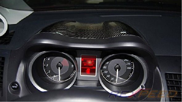 Rexpeed Carbon Crown Meter Cover Mitsubishi Evo X 2008 - 2015 | R163 - JDMuscleTrim KitsR163