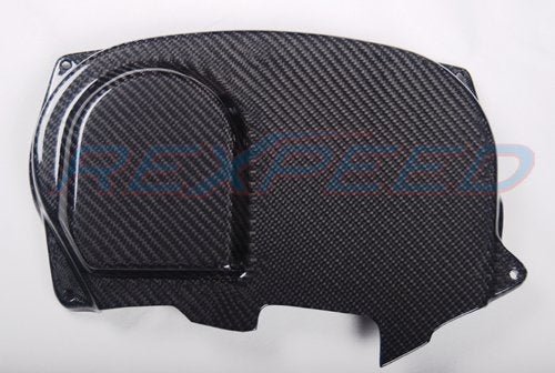 Rexpeed Carbon Fiber Cam Pulley Cover Mitsubishi EVO 7 - 9 2001 - 2007 | R30C - JDMuscleAlternator CoversR30C