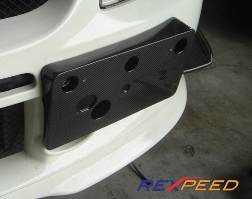 Rexpeed Carbon Fiber Plate Bracket Mitsubishi Evo 9 2006 - 2007 | R46 - JDMuscleLicense Plate Relocation KitsR46