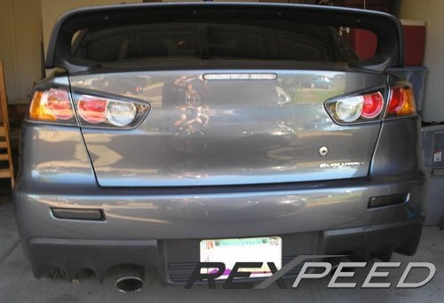 Rexpeed Carbon Fiber Rear Bumper Inserts Mitsubishi Evo X 2008 - 2015 | R138 - JDMuscleExterior GarnishesR138