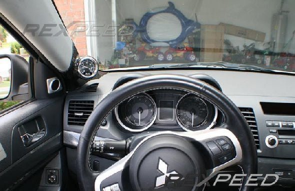 Rexpeed LHD Carbon A Pillar Pod Mitsubishi Evo X 2008 - 2015 | R131 - JDMusclePodsR131