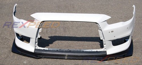 Rexpeed R - Style Carbon Splitter Mitsubishi Evo X 2008 - 2015 | R108 - JDMuscleFront Wind SplitterR108