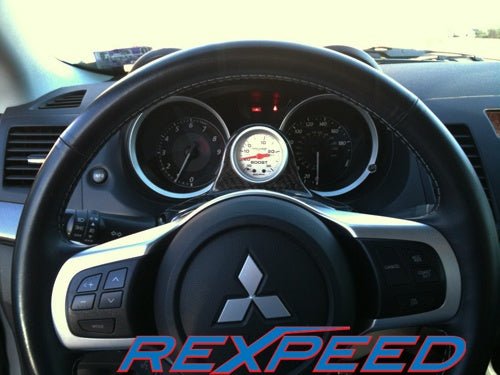 Rexpeed Steering Wheel Single Carbon Pod Mitsubishi Evo X 2008 - 2015 | R149 - JDMusclePodsR149