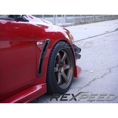 Rexpeed V-Style Carbon Fender Vents Mitsubishi Evo X 2008-2015 | R102 - JDMuscleExterior GarnishesREX R102
