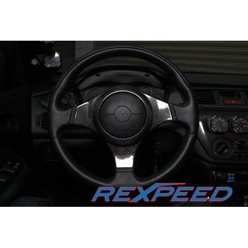 Rexspeed CT9A Dry Carbon Steering Wheel Cover Mitsubishi Evo 7/8/9 2001-2007 | R13
