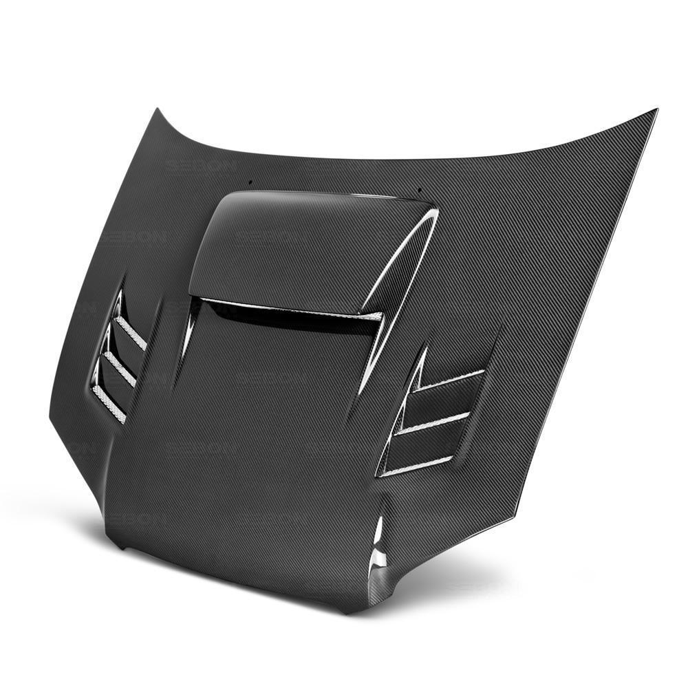 Seibon CW Carbon Fiber Hood Scoop | 2004-2005 Subaru WRX/STI (HDS0405SBIMP-CW) main image 1