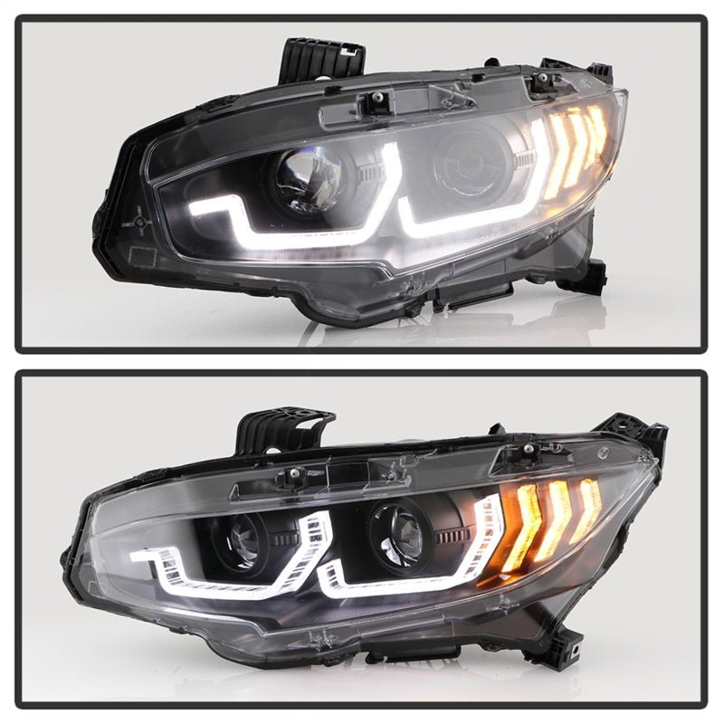 Spyder Projector Headlights Black Honda Civic 2DR / 4DR / Hatchback 2016 - 2020 | 5087867 - JDMuscleHeadlight Projectorsspy5087867