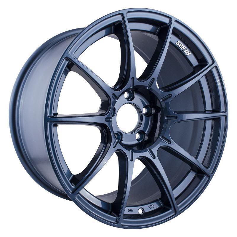 SSR GTX01 18x9.5 5x114.3 22mm Offset Blue Gunmetal Wheel - Universal