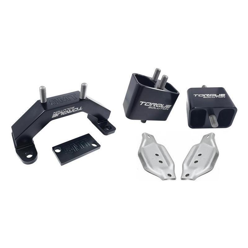 Torque Solution Solid Billet Engine/Transmission Mounts w/Mount Plates WRX 2002-2014