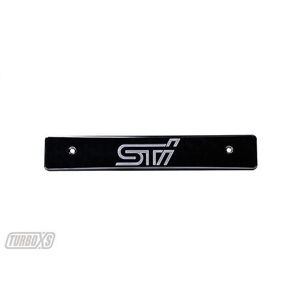Turbo XS "STI" License Plate Delete WRX/STI 2008-2014 | WS08-LPD-BLK-STI