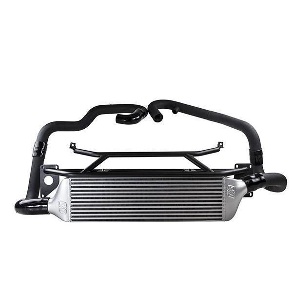 TurboXS 15-21 Subaru STI Front Mount Intercooler Wrinkle Black | STI15-FMIC-BLK