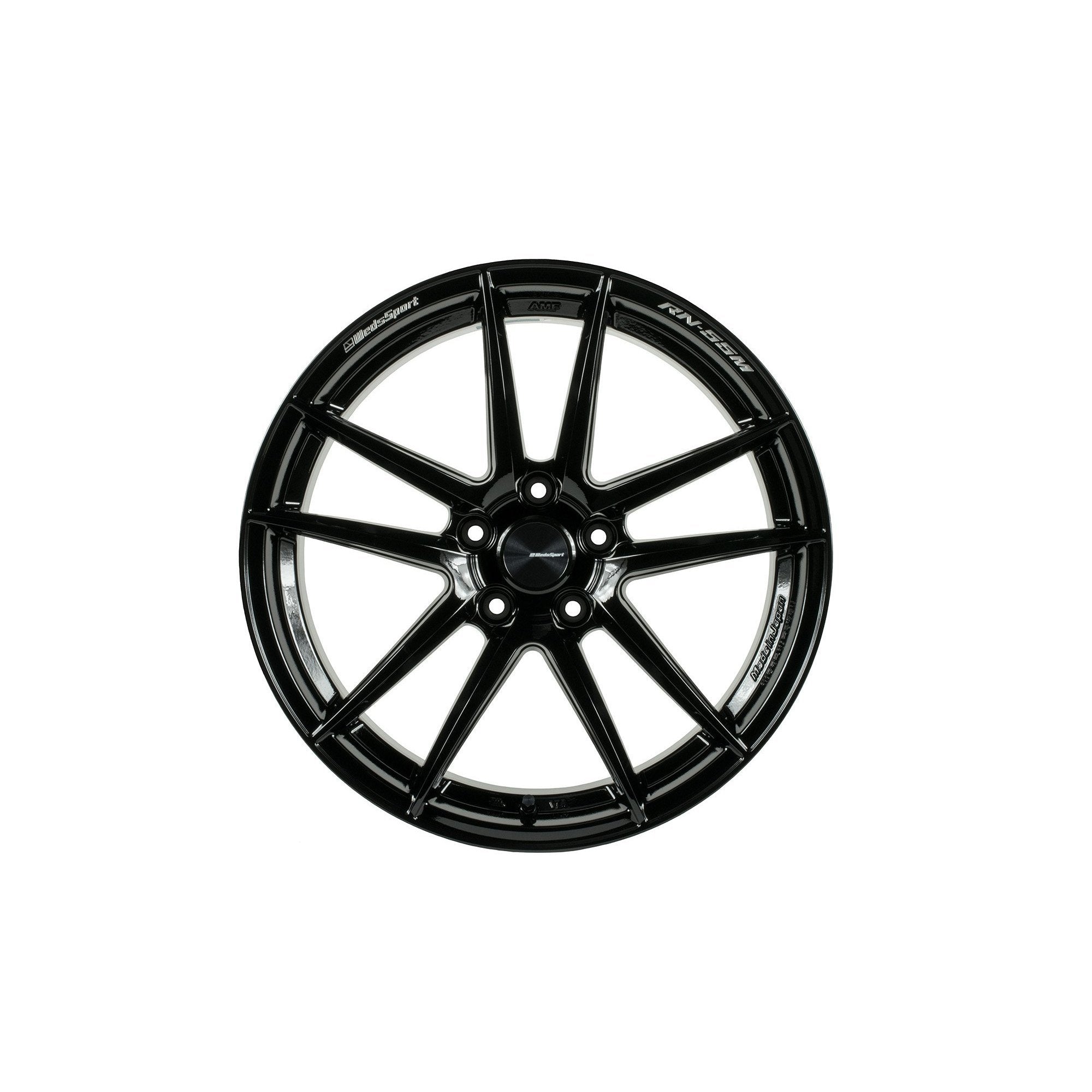 WedsSport RN-55M 18x9 +45 5x120 Gloss Black Wheel - Universal 