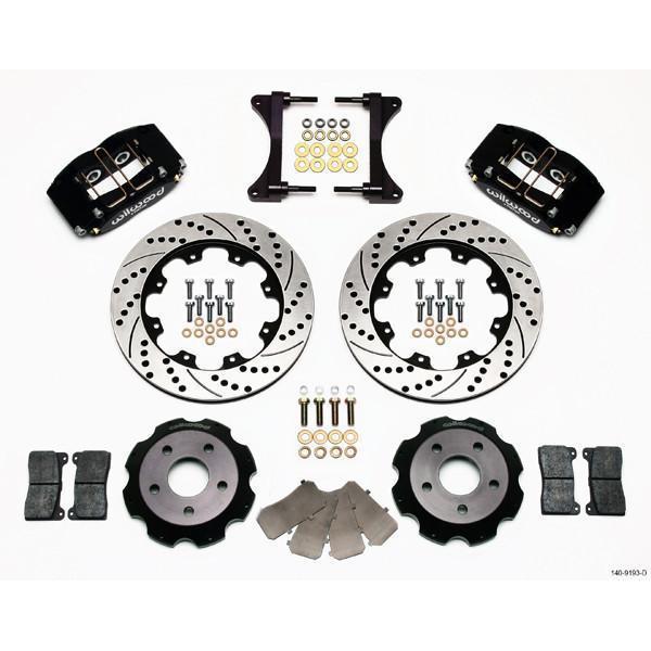 Wilwood Dynapro Radial Black Slotted & Drilled Front Brake Kit 2002 WRX w/ 15-in Wheels