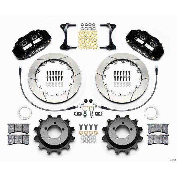 Wilwood FNSL4R Black Rear Slotted Big Brake Kit 2002-2005 WRX