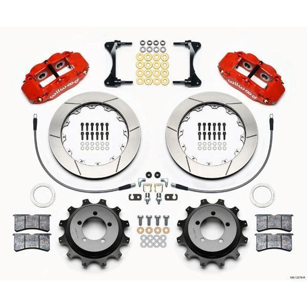 Wilwood FNSL4R Red Rear Slotted Big Brake Kit 2002-2005 WRX