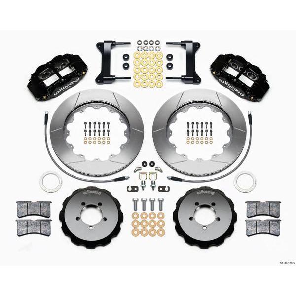 Wilwood FNSL6R Black Front Slotted Big Brake Kit 2004 Subaru STI w/ 18-in Wheels