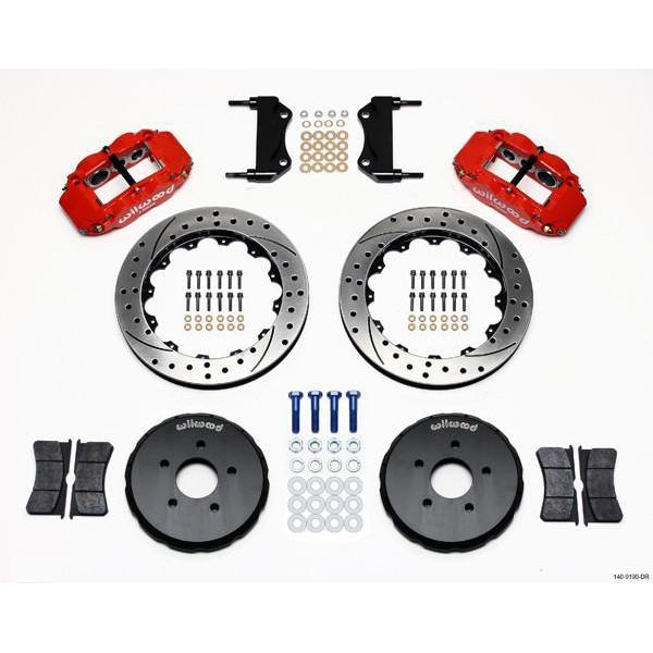 Wilwood FNSL6R Front Red Slotted & Drilled Big Brake Brake Kit 2003-2009 Nissan 350Z w/ 17-in Wheels