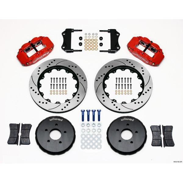 Wilwood FNSL6R Front Red Slotted & Drilled Big Brake Brake Kit 2003-2009 Nissan 350Z w/ 18-in Wheels