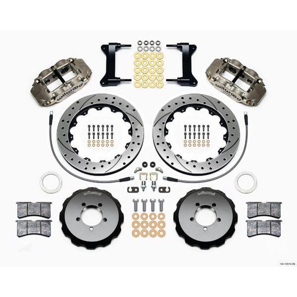 Wilwood FNSL6R Nickel Front Slotted & Drilled Big Brake Kit 2004 Subaru STI w/ 17-in Wheels