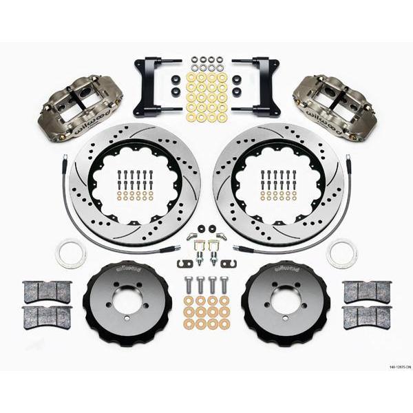 Wilwood FNSL6R Nickel Front Slotted & Drilled Big Brake Kit 2004 Subaru STI w/ 18-in Wheels