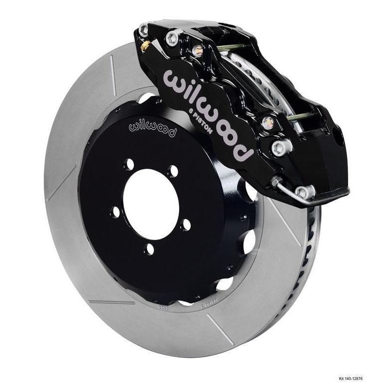 Wilwood W6A Black Slotted Big Brake Front Brake Kit 2004 Subaru STI w/ 18-in Wheels
