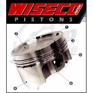Wiseco Sport Compact -17cc Pistons | Mitsubishi 6-Bolt 4G63 | K559M