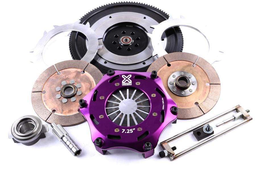 XClutch Clutch Kit 7.25in Twin Solid Ceramic Disc w/ Flywheel WRX 2002-2005 / Forester XT 2004-2006 / Legacy GT 2008-2012 | XKSU18520-2E