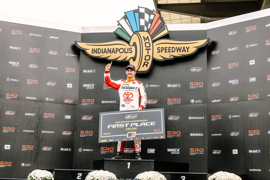 Toyota GR86 Cup cars racing at Indianapolis Motor Speedway, 2026 GR Cup season finale — official Toyota Gazoo Racing photo