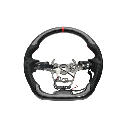 Toyota GR Corolla carbon fiber steering wheel from the JDMuscle catalog, alternate view
