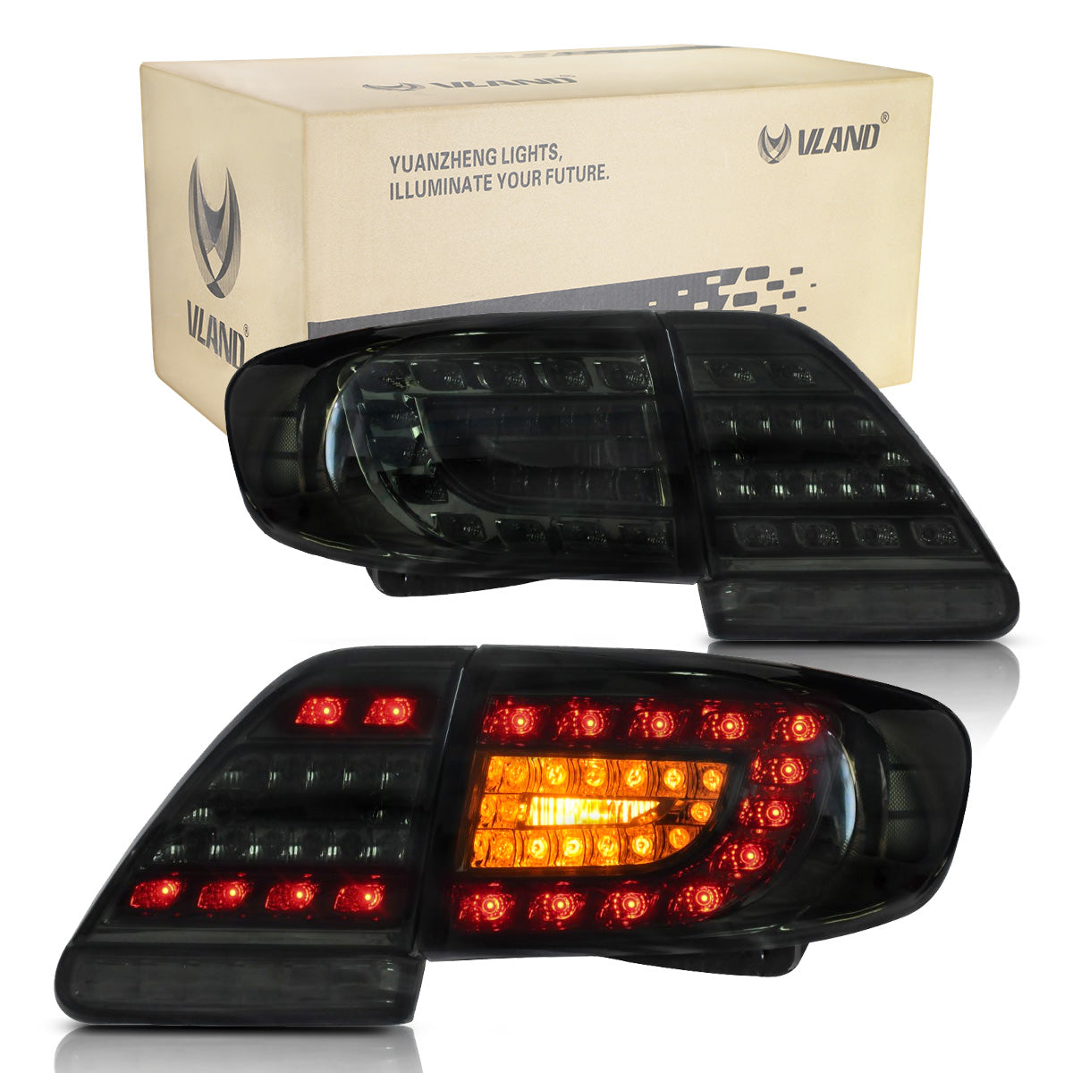VLAND 11-13 Corolla Custom LED Tail Lights Rear Lamps (MOQ of 100)