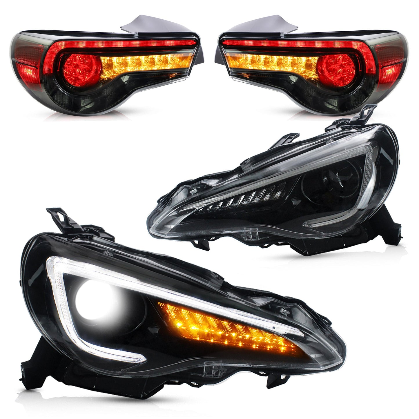 VLAND 12-20 GT86 / 13-20 BRZ / 13-20 FR-S Set of Dual Beam Projector Headlights and Full LED Tail Lights