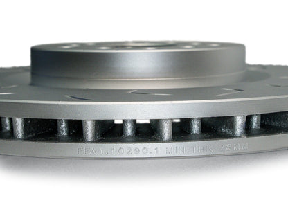 [04 - 17 STI] FactionFab Slotted Front Rotor V2 Dual Drilled 5x100/114 - JDMuscleBrake RotorsFFA1.10290.1