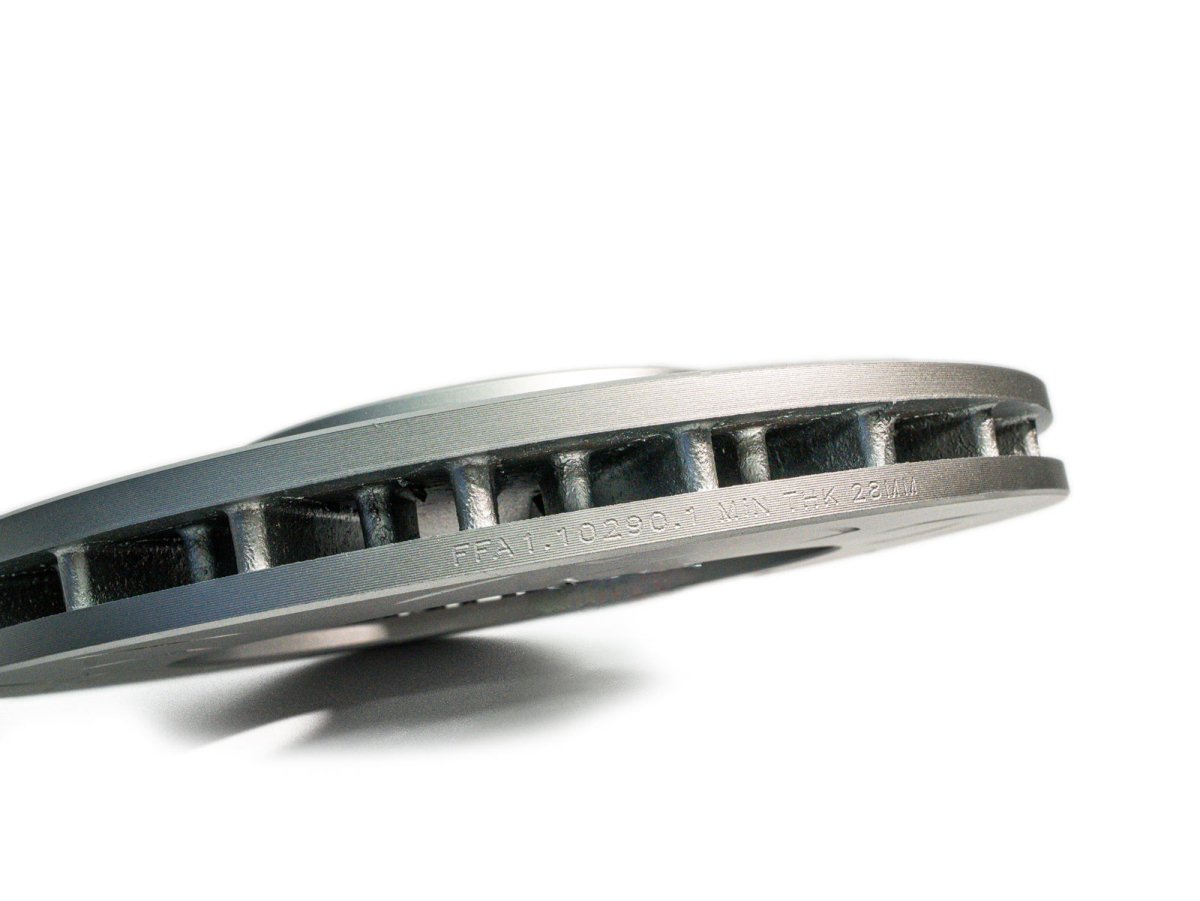 [04 - 17 STI] FactionFab Slotted Front Rotor V2 Dual Drilled 5x100/114 - JDMuscleBrake RotorsFFA1.10290.1