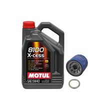 [04 - 21 STI, 02 - 14 WRX, 04 - 13 Forester XT, 05 - 09 Outback XT, 05 - 12 Legacy GT, 03 - 06 Baja Turbo] 5w40 Oil Change Package | Motul 8100 X - Cess Gen2 5 Liter - JDMuscleOil Change PackageMOT-STIPKG-5w40