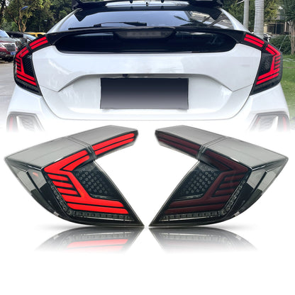 Archaic Full LED Tail Lights Assembly For 10th Gen Honda Civic Type R Hatchback 2016-21