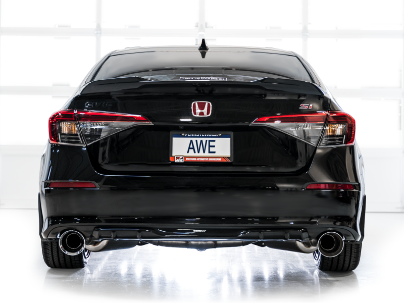 AWE Tuning [22-26 Civic Si/Integra] Touring Edition Catback Exhaust - Dual Chrome Silver Tips - Part AWE3015-32331