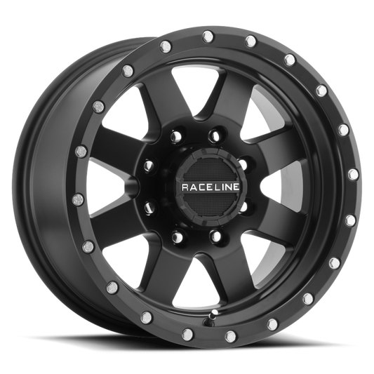 Raceline 935B Defender 15x5in / 5x114.3 BP / 0mm Offset / 3.19mm Bore - Satin Black Wheel