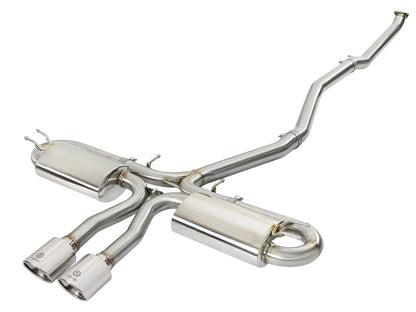 aFe Takeda [17-20 Civic Si] 3-inch 304 Stainless Steel Cat-Back Exhaust System - Polished Tips, Part 49-36621-P