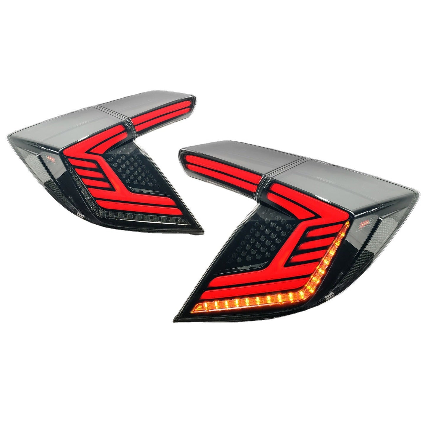 Archaic Full LED Tail Lights Assembly For 10th Gen Honda Civic Type R Hatchback 2016-21