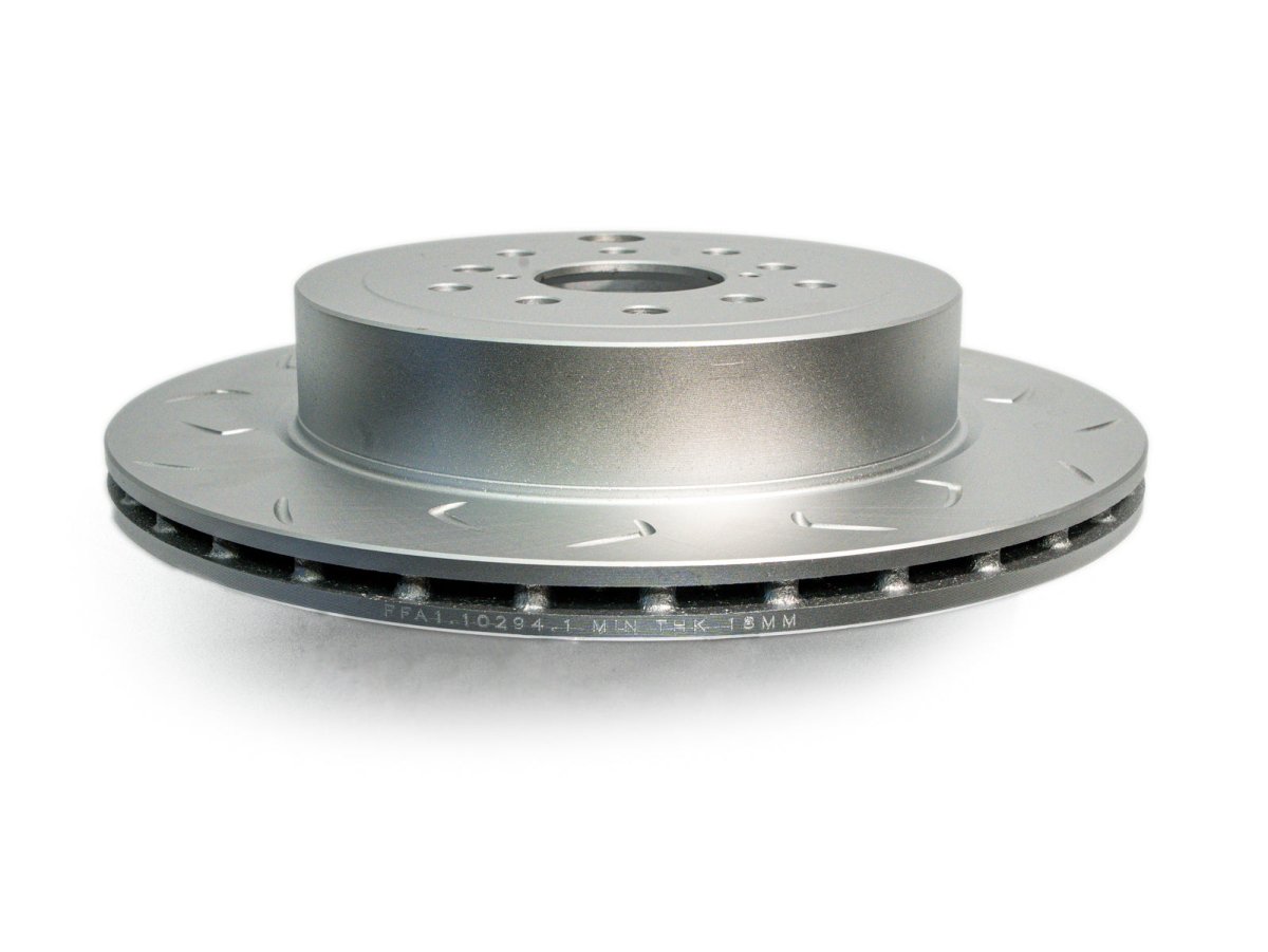 [08 - 17 STI] FactionFab Slotted Rear Rotor V2 Dual Drilled 5x100/114 - JDMuscleBrake RotorsFFA1.10294.1