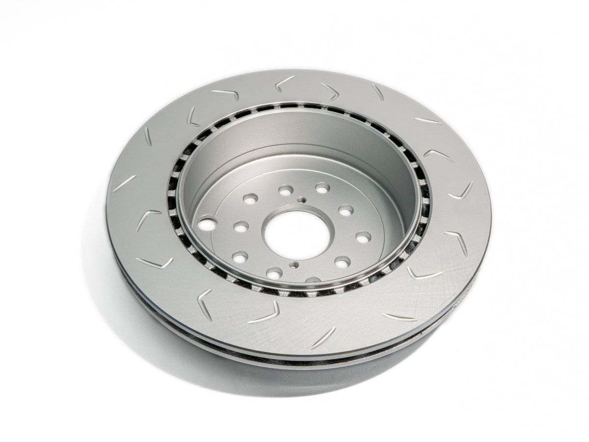 [08 - 17 STI] FactionFab Slotted Rear Rotor V2 Dual Drilled 5x100/114 - JDMuscleBrake RotorsFFA1.10294.1