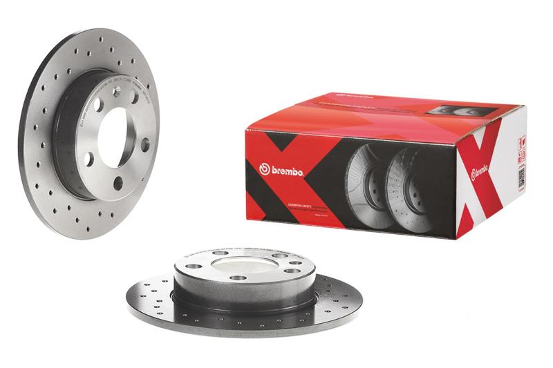 Brembo OE [07-11 Camry, 07 Corolla, 07-08 ES350, 07-08 Avalon, 06-18 RAV4] Front Premium Xtra Cross-Drilled Rotor - UV Coated