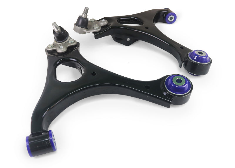 SuperPro [06-08 Civic] Front Lower Control Arm Set with Bushings and Ball Joints - Black