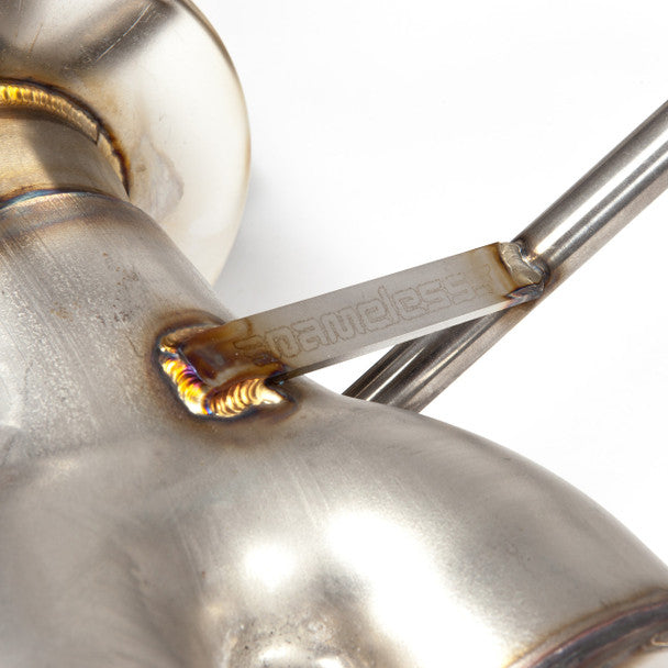 Nameless Performance [15-21 WRX, 15-18 STI] Axle Back 3.5" Single Wall Polished Tips and No Muffler | SUAB15WRX-0MU-35SSW