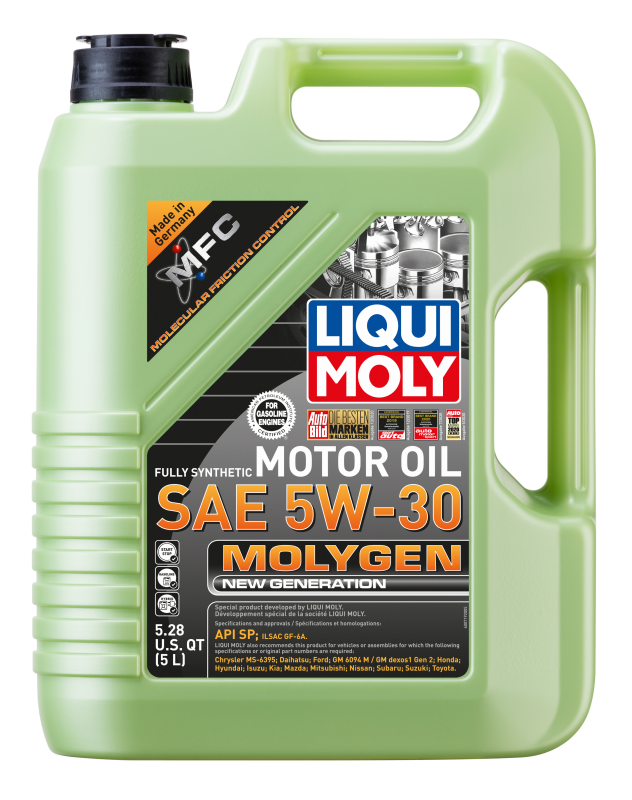 LIQUI MOLY Molygen New Generation Motor Oil SAE 5W-30, 5 Liter - Part Number LQM20228