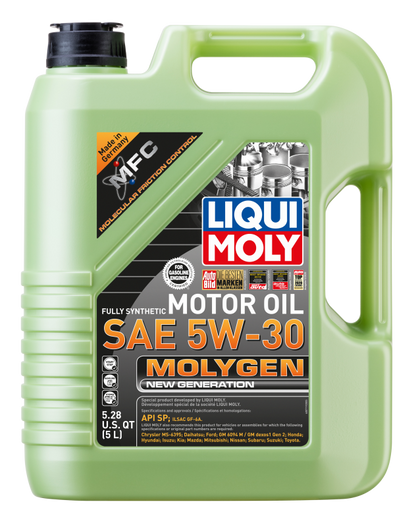 LIQUI MOLY Molygen New Generation Motor Oil SAE 5W-30, 5 Liter - Part Number LQM20228